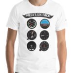 Pilots six pack t shirt flight instruments